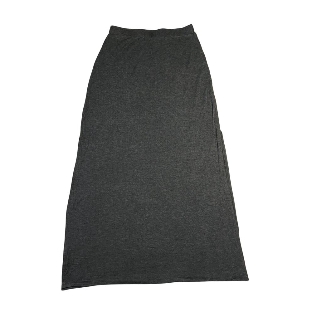 Romeo & Juliet Couture Pull On Jersey Knit Maxi Skirt Size S Side Slits Stretch